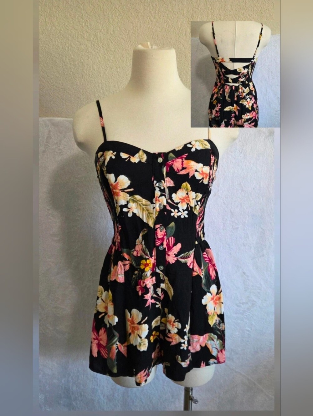 2010s Deadstock Forever 21 Floral Romper